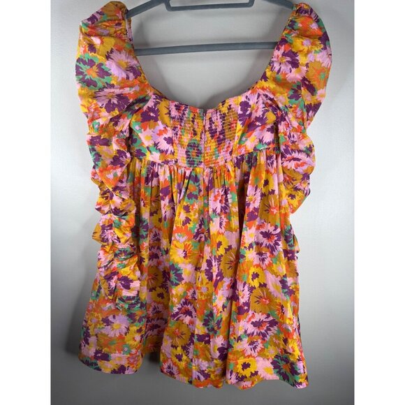 Zimmermann Violet Twist Front Mini Dress Floral Colorful Size 1 Small 4 6 - Picture 6 of 8